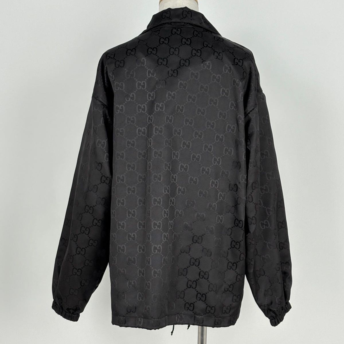 Gucci GG Pattern Zip Up Jacket Nylon Black — view 3