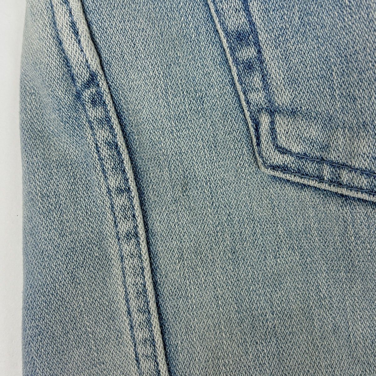 Gucci Washed Denim Flare Pants Cotton Polyurethane Blue — view 4