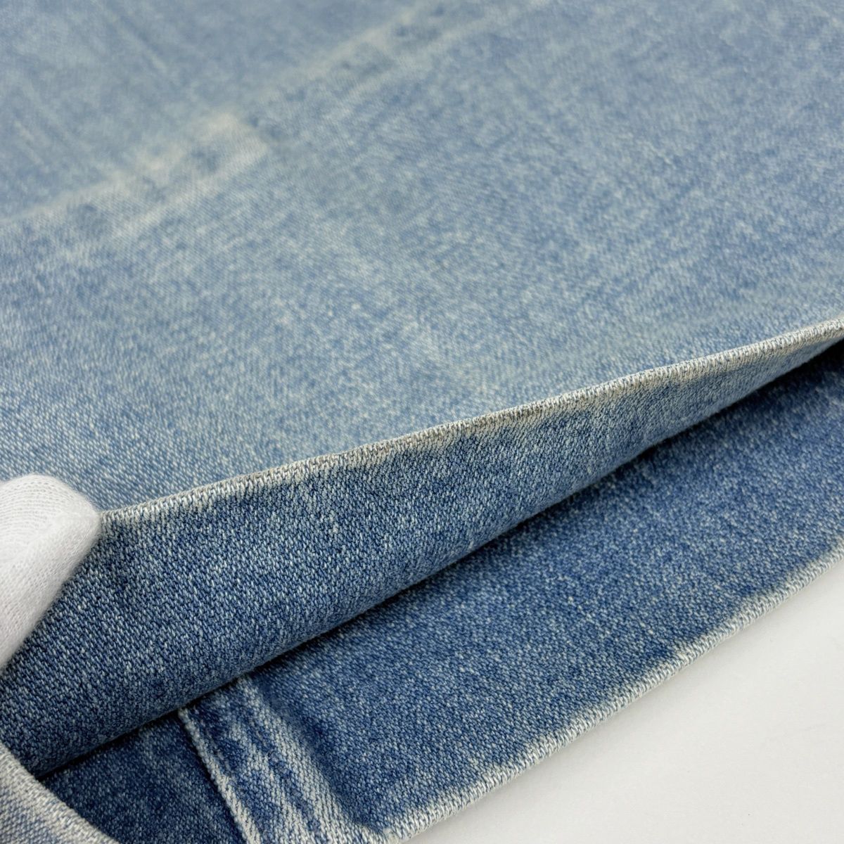 Gucci Washed Denim Flare Pants Cotton Polyurethane Blue — view 3