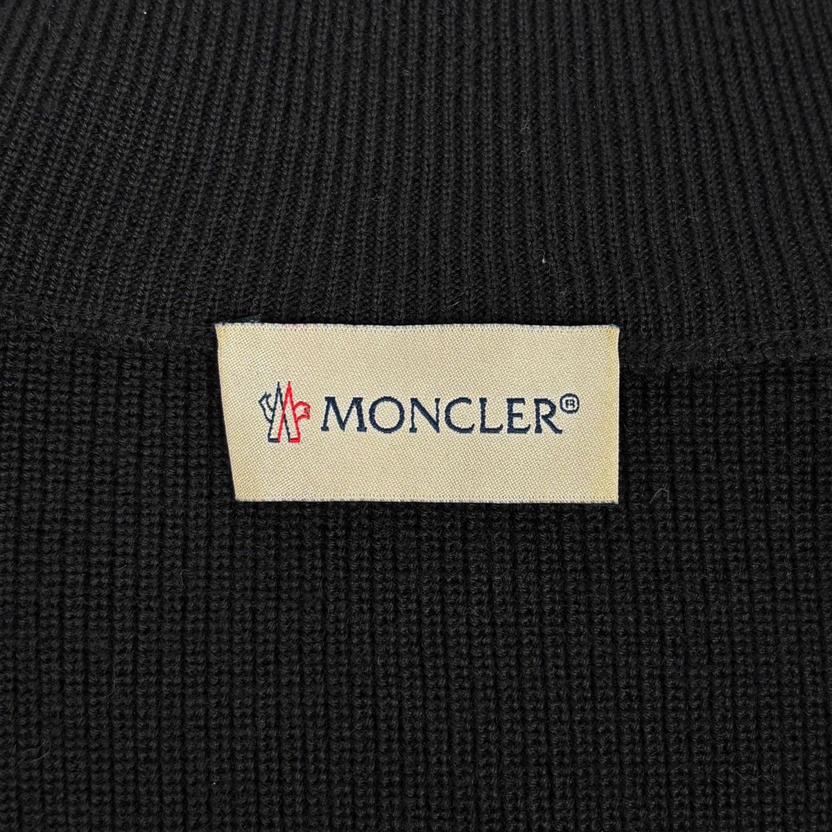 Moncler Knit Cut Replacement Zip Up Jacket Cardigan Black — view 8