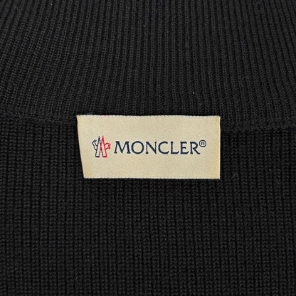 Moncler Knit Cut Replacement Zip Up Jacket Cardigan Black — view 8