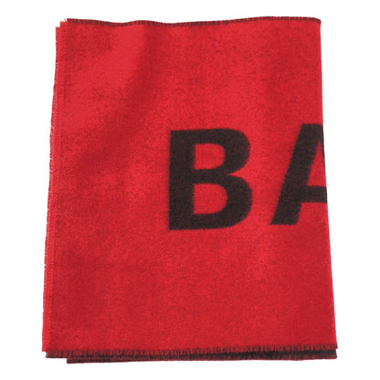 Balenciaga Wool Logo Large Shawl 30 205 cm Red Black Scarf — view 3