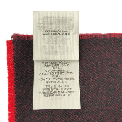 Balenciaga Wool Logo Large Shawl 30 205 cm Red Black Scarf — view 5