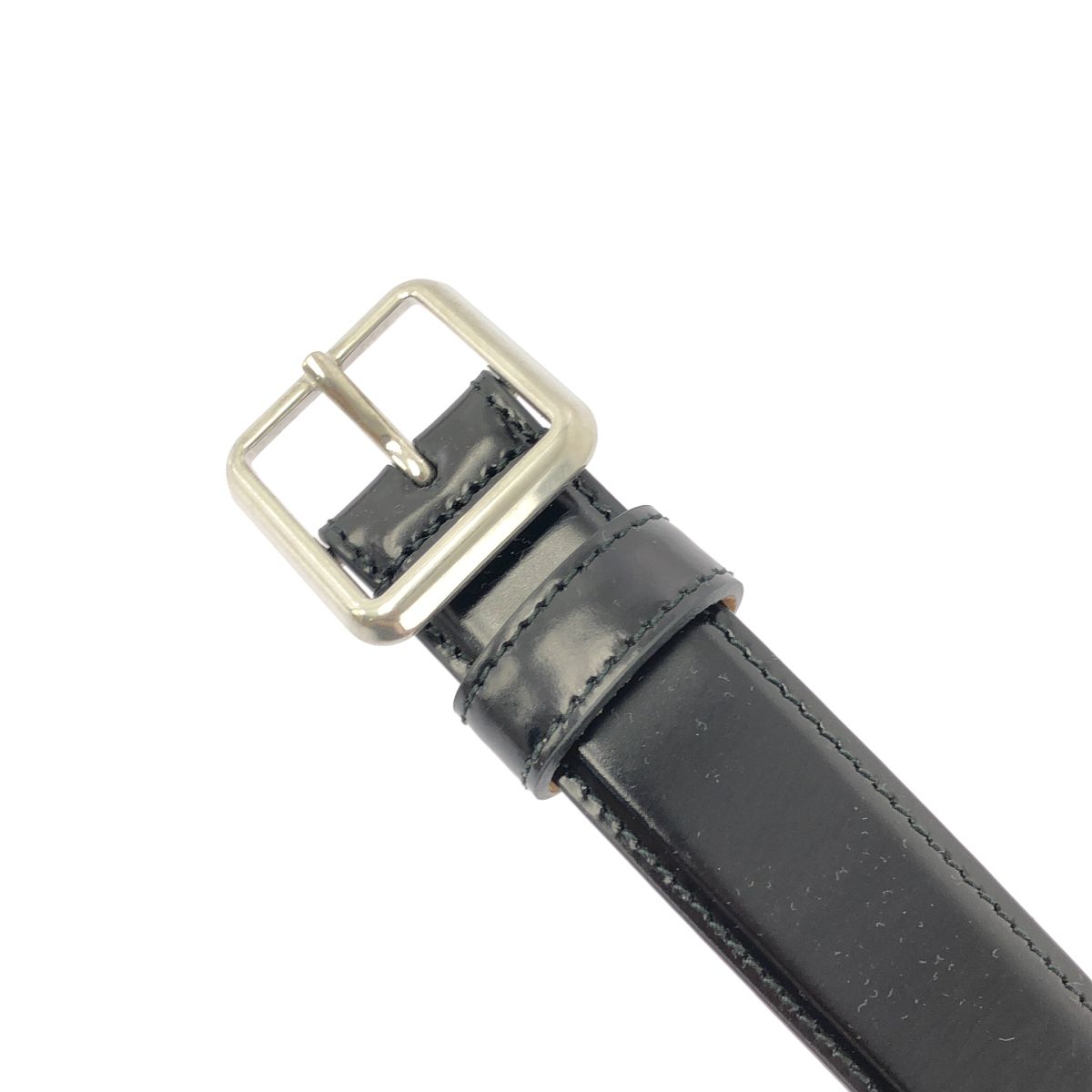 Balenciaga Squarebuckle Leather Belt 85 Black — view 3