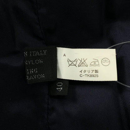 Prada Nylon Logo Zip Fly Front Single Coat 40 Dark Navy — view 8