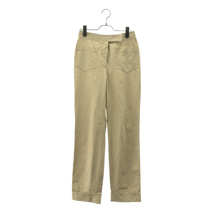 Chanel Front Pocket Straight Pants 36 Beige