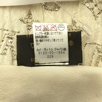 Louis Vuitton Etole Monogram Glitter Fringe Shawl Blanc Scarf — view 6