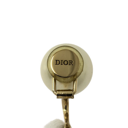Dior Pearl Hoop Earrings Gold — view 6