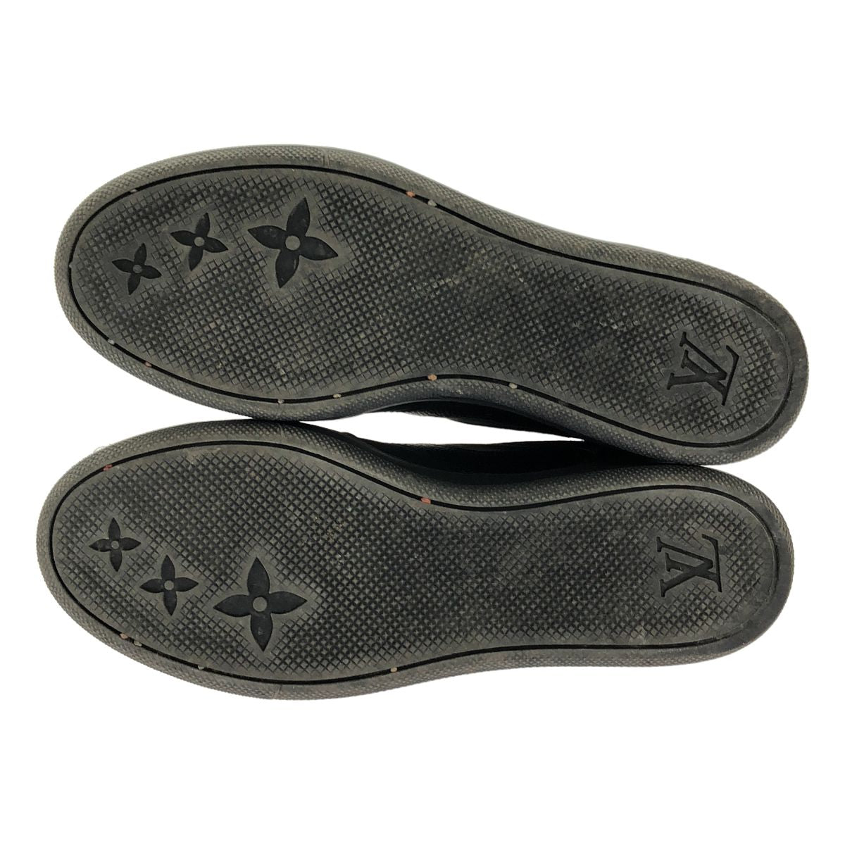 Louis Vuitton Monogram Suede High Cut Sneakers 39.5 Black — view 5