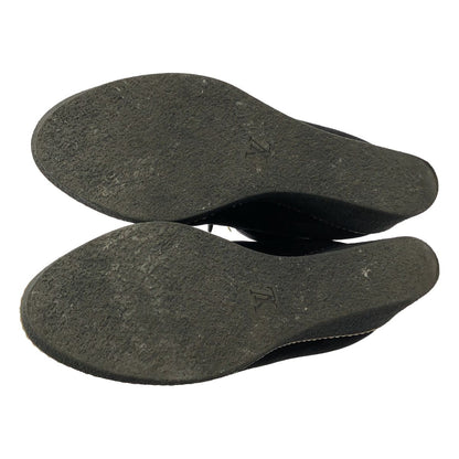 Louis Vuitton Monogram Wedge Sole Short Boots 38.5 Black — view 5