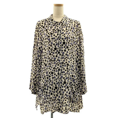Fendi Acetate All Over Pattern Zucca Logo Double Pocket Shirt Blouse 44 White