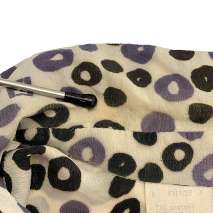 Fendi Acetate All Over Pattern Zucca Logo Double Pocket Shirt Blouse 44 White — view 7
