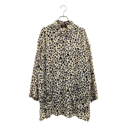 Fendi Acetate All Over Pattern Zucca Logo Double Pocket Shirt Blouse 44 White — view 6