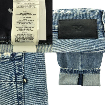 Fendi Zucca Dame Denim Pants 35 Indigo — view 9