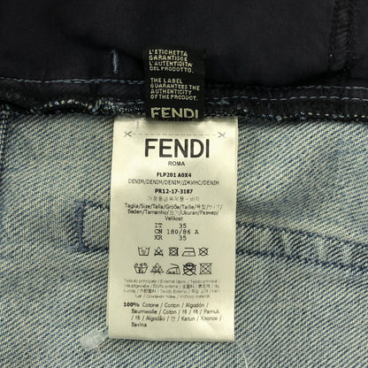 Fendi Zucca Dame Denim Pants 35 Indigo — view 7