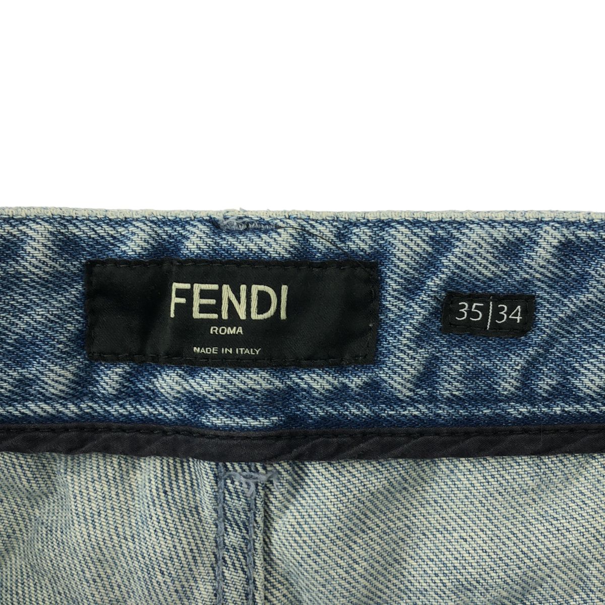 Fendi Zucca Dame Denim Pants 35 Indigo — view 6
