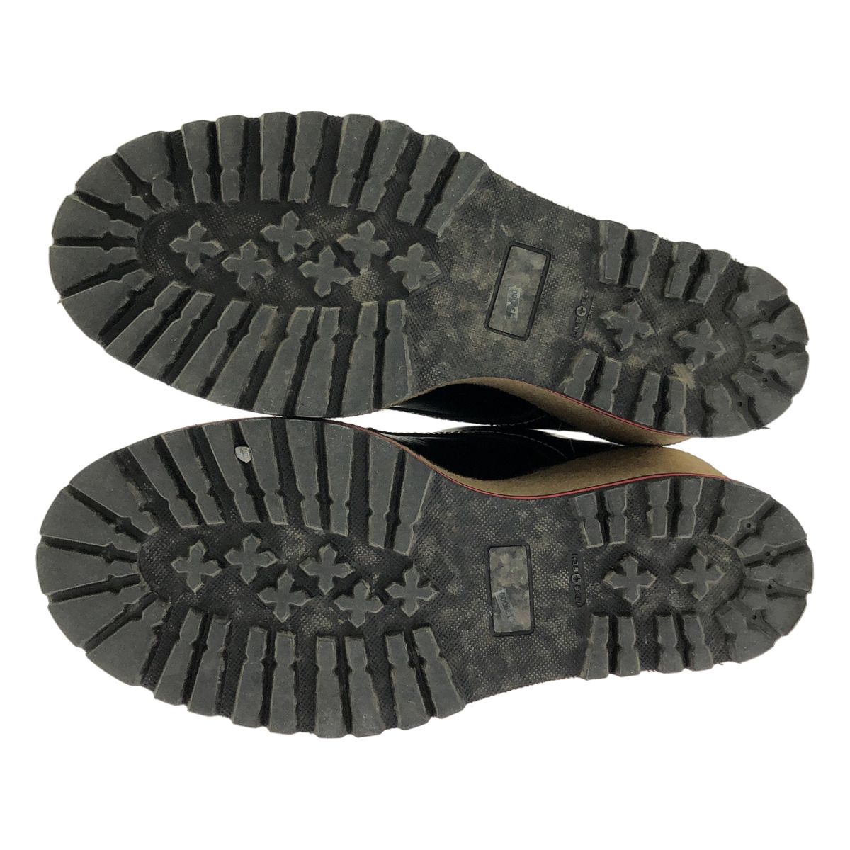 Moncler Zelie Wedge Sole Fleece Short Boots 39 Black Beige — view 5