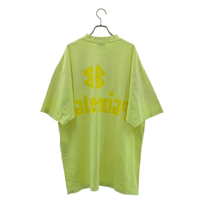 Balenciaga Tape Type Distressed Logo T-Shirt S Yellow — view 4
