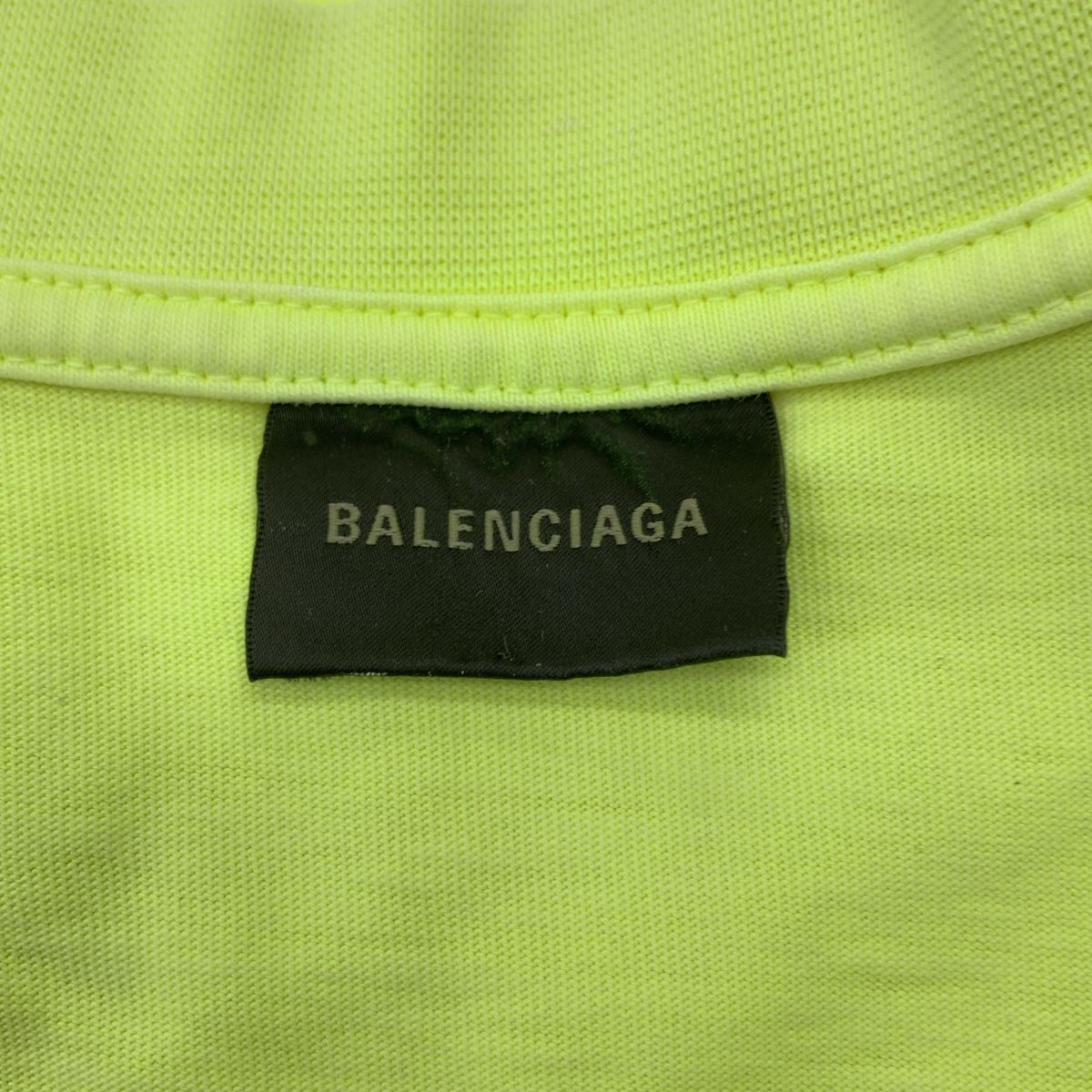 Balenciaga Tape Type Distressed Logo T-Shirt S Yellow — view 5