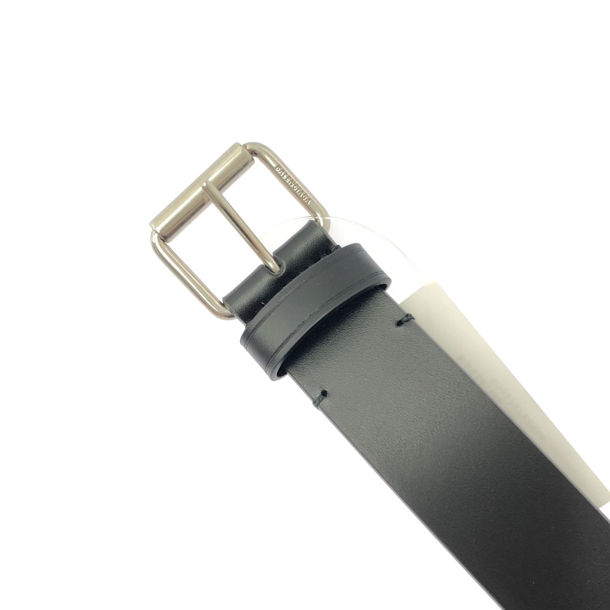 Balenciaga Logo Leather Belt 85 Black — view 3