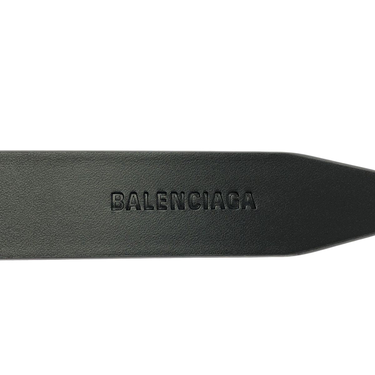 Balenciaga Logo Leather Belt 85 Black — view 4