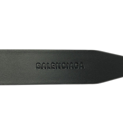 Balenciaga Logo Leather Belt 85 Black — view 4
