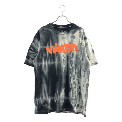 Louis Vuitton Tie Dye Logo Print T-Shirt M Gray