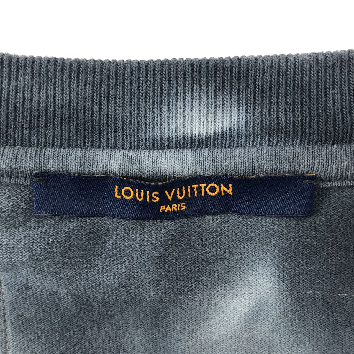 Louis Vuitton Tie Dye Logo Print T-Shirt M Gray — view 5