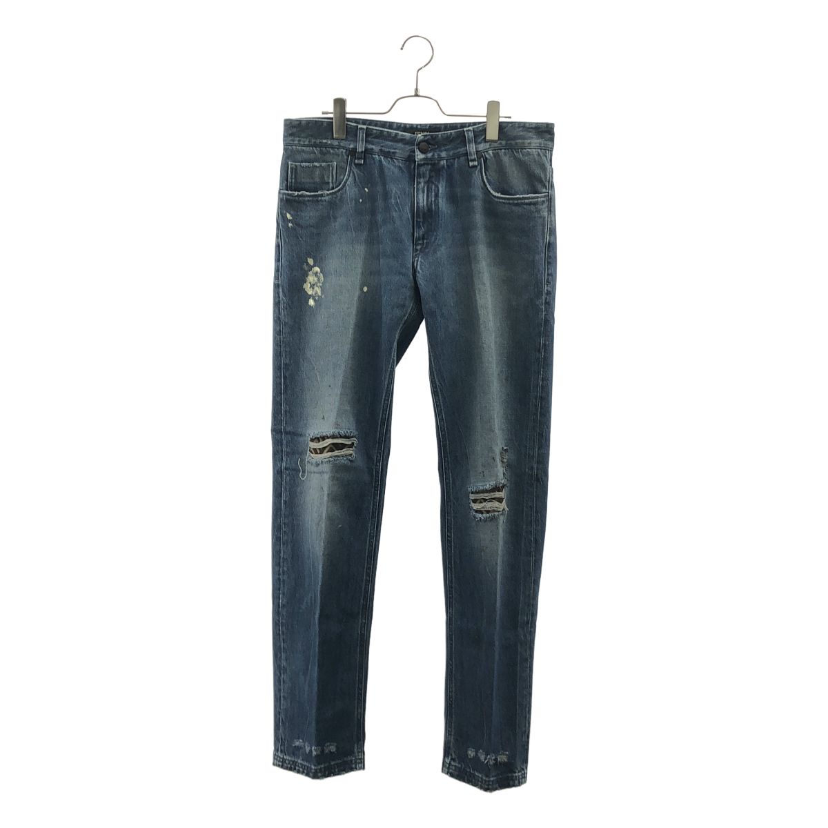 Fendi Zucca Dame Denim Pants 35 Indigo