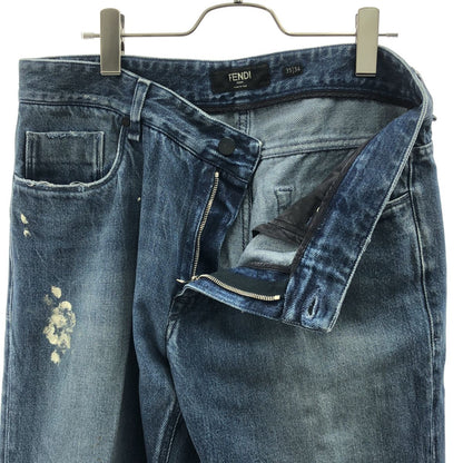 Fendi Zucca Dame Denim Pants 35 Indigo — view 4