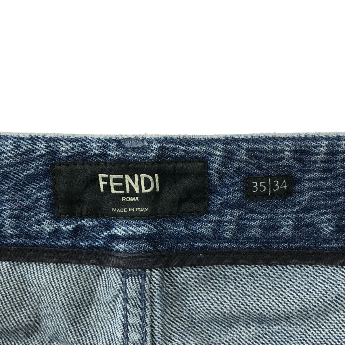 Fendi Zucca Dame Denim Pants 35 Indigo — view 6