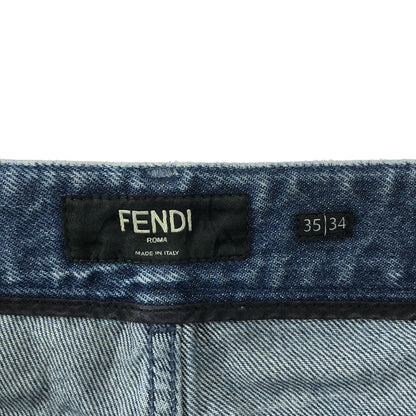 Fendi Zucca Dame Denim Pants 35 Indigo — view 6