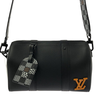 Louis Vuitton Damier Distended City Keepall Shoulder Bag Black — view 3