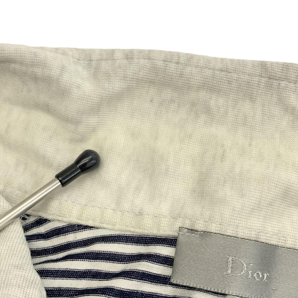 Dior Homme Guitar Border Polo Shirt S Gray Black — view 7