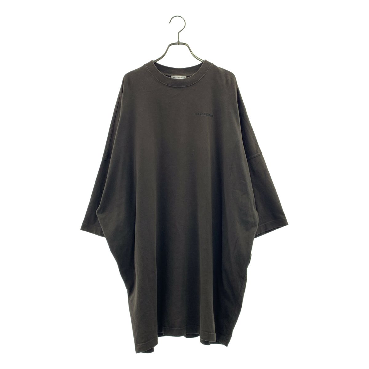 Balenciaga Cotton Logo Embroidery Oversize Top XS Black