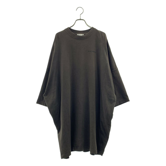 Balenciaga Cotton Logo Embroidery Oversize Top XS Black