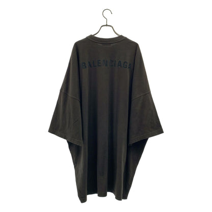 Balenciaga Cotton Logo Embroidery Oversize Top XS Black — view 4