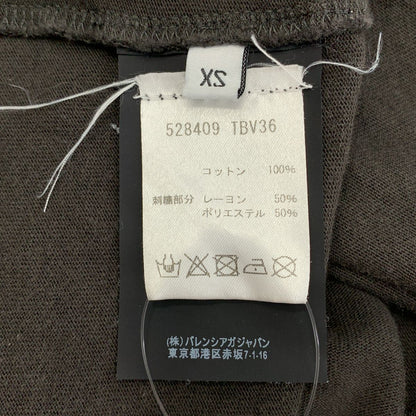Balenciaga Cotton Logo Embroidery Oversize Top XS Black — view 6