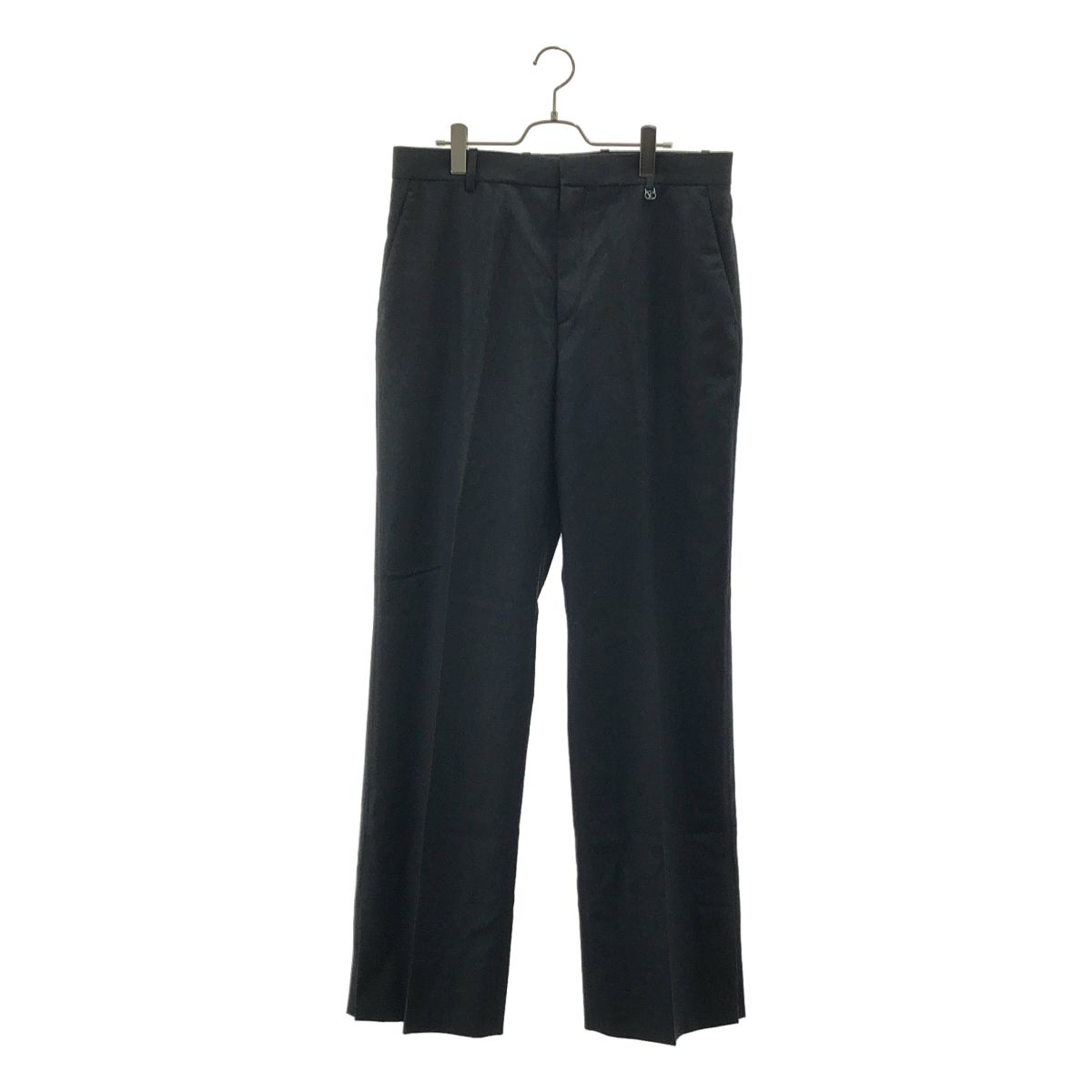 Louis Vuitton Wool Slit Wide Trousers Pants 44 Black