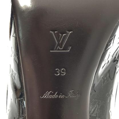 Louis Vuitton Patent Leather Monogram High Heels 39 Wine — view 6