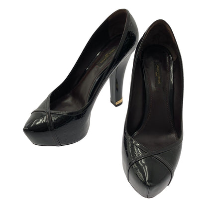 Louis Vuitton Patent Leather Monogram High Heels 39 Wine