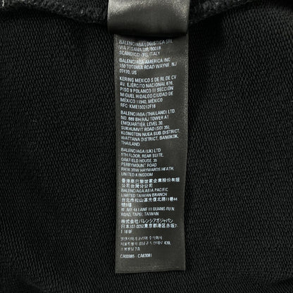 Balenciaga Care Label Back Print Crew Neck Sweatshirt S Black — view 8