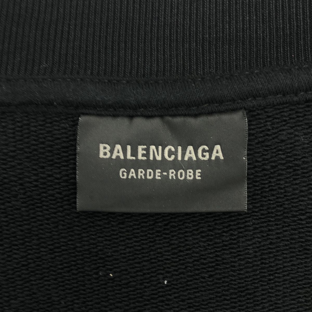 Balenciaga Care Label Back Print Crew Neck Sweatshirt S Black — view 5