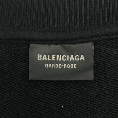 Balenciaga Care Label Back Print Crew Neck Sweatshirt S Black — view 5