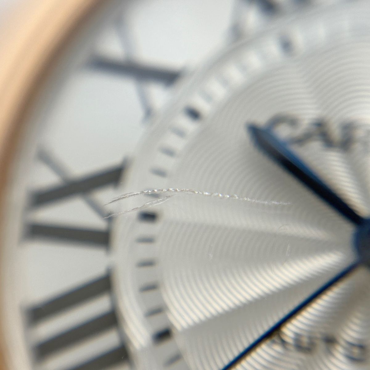 Cartier Baron Blue Rose Gold Watch PG Automatic Winding Silver — view 5