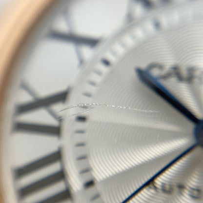 Cartier Baron Blue Rose Gold Watch PG Automatic Winding Silver — view 5