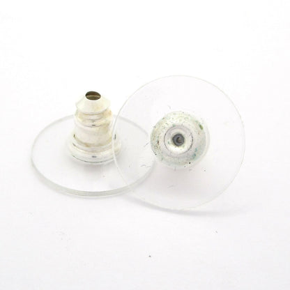 Chanel Earrings CC Logo Silver White Clear — view 6