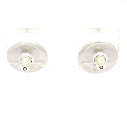Chanel Earrings CC Logo Silver White Clear — view 3