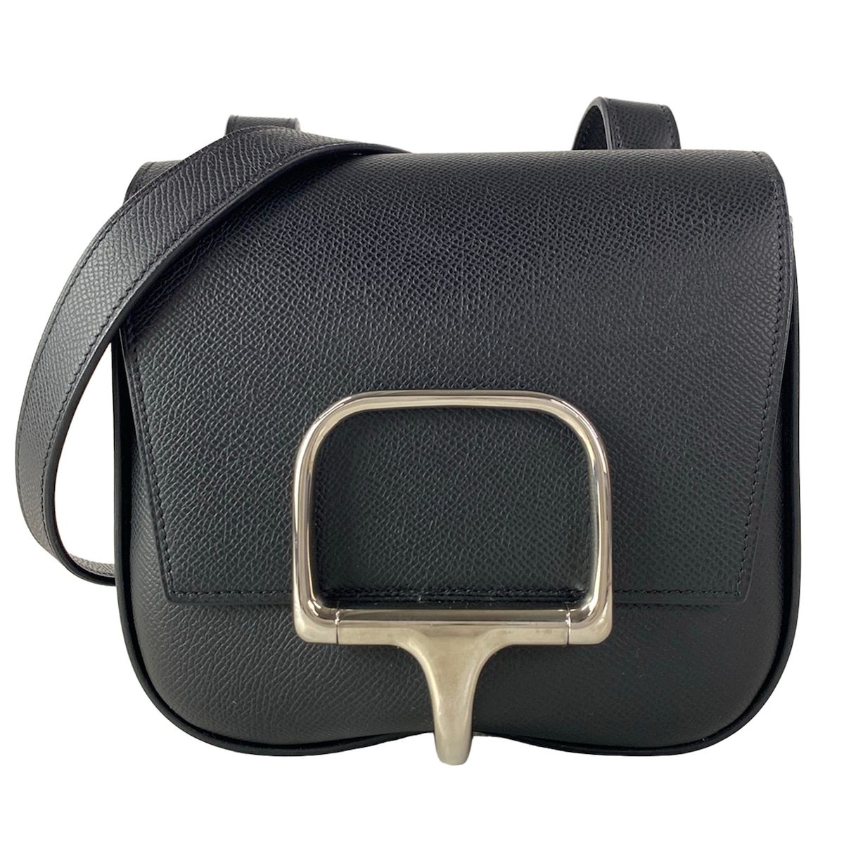Hermes Shoulder Bag Della Cavalleria Mini Black Silver