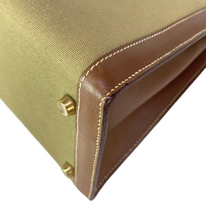 Hermes Handbag Kelly 32 Khaki Dark Brown — view 8